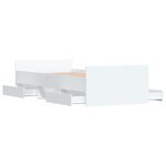 vidaXL Cadre de lit avec tête de lit/pied de lit blanc 100x200 cm