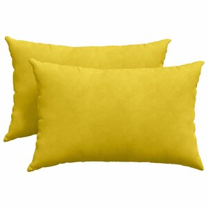 vidaXL Coussins de canapé 2 Pièces Jaune 60 x 40 cm