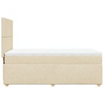 vidaXL Sommier à lattes de lit avec matelas Crème 100x200 cm Tissu