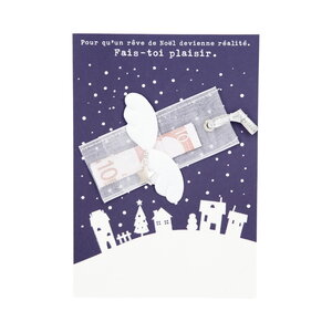 Carte de voeux - a étrennes - joyeux noël - ailes d'ange fais-toi plaisir