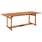 vidaXL Mobilier à dîner de jardin 9 Pièces Bois d'acacia massif