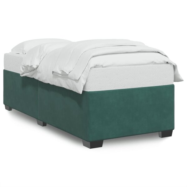 vidaXL Cadre de lit Vert foncé 80x200 cm Velours
