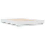 vidaXL Cadre de lit avec lumières LED blanc 160x200 cm