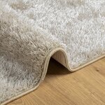 vidaXL Tapis ISTAN à poils longs aspect brillant beige 100x200 cm