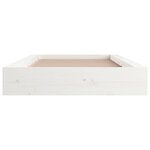 vidaXL Cadre de lit Blanc 75x190 cm Petit simple Bois massif