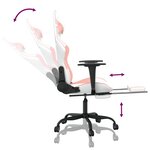 vidaXL Chaise de jeu de massage avec repose-pied Blanc rose Similicuir