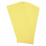 Paquet 100 Fiches Intercalaires Horizontales Unies Perforées - 105x240mm - Jaune - X 12 - Exacompta