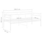 vidaXL Cadre de canapé-lit sans matelas blanc métal 90x200 cm