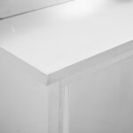 vidaXL Table de travail avec portes coulissantes 100x50x(95-97)cm Inox