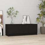 vidaXL Meuble TV Noir 102x35x36 5 cm Bois d'ingénierie