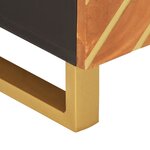 vidaXL Table basse marron et noir 80x50x40 cm bois de massif manguier