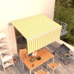 vidaXL Auvent rétractable automatique avec store 3x2 5m Jaune et blanc