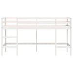 vidaXL Lit mezzanine enfants échelle blanc 90x190 cm bois pin massif