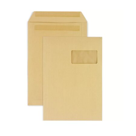 500 pochettes en papier kraft avec fenêtre - 22 9 x 32 4 cm