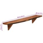 vidaXL Étagères murales 2 Pièces 90x20x18 cm Bois d'acacia massif