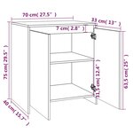 vidaXL Buffets 3 Pièces Blanc Bois d'ingénierie