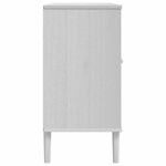 vidaXL Buffet SENJA aspect rotin blanc 112x40x80cm bois massif de pin