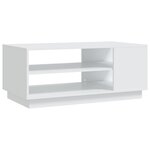 vidaXL Table basse blanc 102x55x43 cm bois d'ingénierie