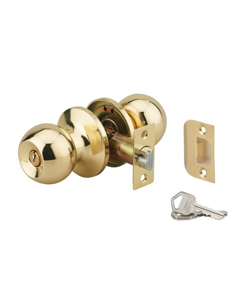THIRARD - Serrure horizontale tubulaire en applique double entrée pour porte d'entrée  axe réglable  doré  3 clés