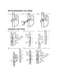 THIRARD - Serrure encastrable Monomax NF pour cylindre européen  axe 50mm  bouts ronds  têtière noire
