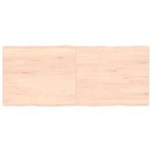vidaXL Dessus de table bois massif non traité bordure assortie