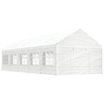 vidaXL Belvédère avec toit blanc 11 15x4 08x3 22 m polyéthylène