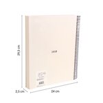 Milan Serie 1918 Pack de 4 Cahiers à Spirale Format A4 Grille 5x5mm - 120 Feuilles de 95 gr/m2 - Micro-perforées  4 Trous - Couleurs Assorties