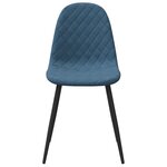 vidaXL Chaises à manger lot de 4 Bleu Velours