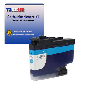 T3AZUR- Cartouche compatible avec Brother LC3239 XL Cyan pour Brother MFC-J6947DW