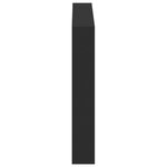 vidaXL Armoire tête de lit avec LED noir 120x17x102 cm