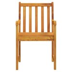 vidaXL Chaises de jardin lot de 2 Bois d'acacia solide