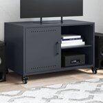 vidaXL Meuble TV anthracite 68x39x43 5 cm acier laminé à froid