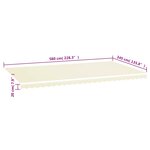 vidaXL Tissu de remplacement pour auvent Crème 6x3 5 m