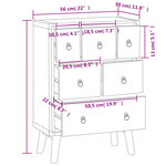 vidaXL Commode 56x30x80 cm Bois massif de teck