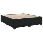 vidaXL Sommier à lattes de lit avec matelas Noir 180x200 cm Velours