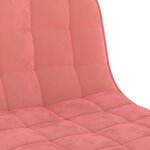 vidaXL Tabourets de bar lot de 2 rose velours
