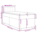 vidaXL Sommier à lattes de lit et matelas Rose 80x200 cm Velours