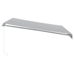 vidaXL Auvent manuel rétractable avec LED anthracite blanc 400x300 cm