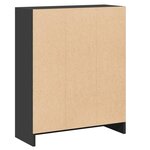 vidaXL Bibliothèque Noir 60x24x76 cm Bois d'ingénierie