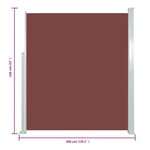 vidaXL Auvent latéral rétractable de patio 160x300 cm Marron