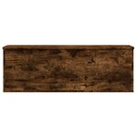 vidaXL Boîte de rangement chêne fumé 102x35x35 cm bois d'ingénierie