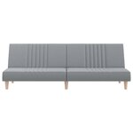 vidaXL Canapé-lit à gris clair tissu