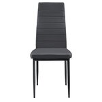 Lot de 2 chaises de salle à manger sièges empilables synthétique 96 cm gris foncé 03_0005743