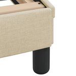 vidaXL Cadre de lit sans matelas crème 200x200 cm tissu