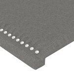 vidaXL Cadre de lit avec tête de lit Gris foncé 100x200 cm Tissu