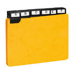 Guide de classement 105 x 148 mm exacompta jaune - jeu de 24