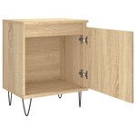 vidaXL Tables de chevet 2Pièces chêne sonoma 40x30x50cm bois d'ingénierie