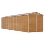 vidaXL Abri de jardin marron clair 191x810x198 cm acier galvanisé
