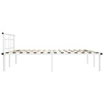 vidaXL Cadre de lit Blanc Métal 180x200 cm