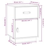 vidaXL Tables de chevet 2Pièces Marron miel 40x34x55cm Bois de pin massif
